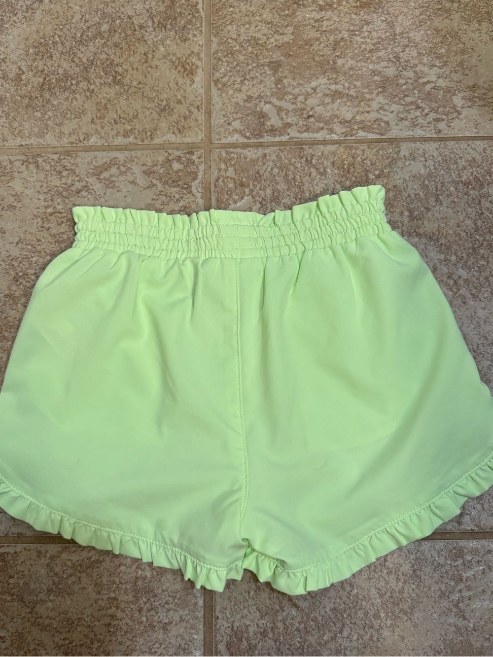 Crewcuts Lime Green Ruffle Shorts - Picture 3 of 3